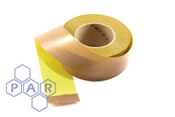 PTFE Coated Glass Cloth - Self-Adhesive Backed (Yellow)