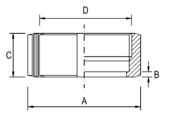 IDF Slotted Round Nut - Dimensional Drawing