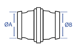 Male Fire Coupling x Male Adaptor (Dimensional Drawing)