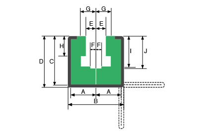 GL1BC Dimensional Drawing (Two Part)