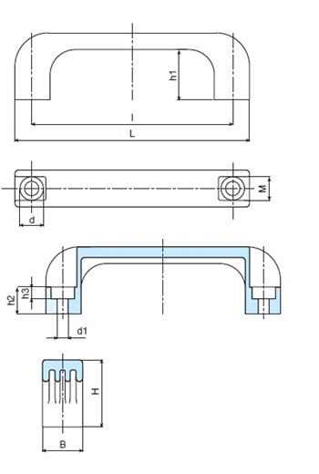 Bridge Handle - Plain Hole