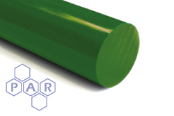 Nylon 6 Rod - Cast Green Oil Filled