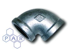 Galvanised Malleable Iron 90° Female x Female BSPP