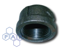 Malleable Iron Blank Cap Black BSPP 