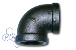 Malleable Iron Equal Female Elbow Black BSPP