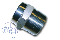 Stainless Steel Hexagon Weldmales (Suitable for use with metal hose)