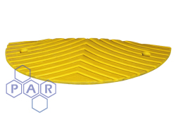 <15mph - Yellow Plastic Speed Bump End Connector