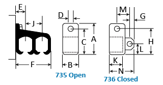 735 & 736 Double Face Fixing Brackets