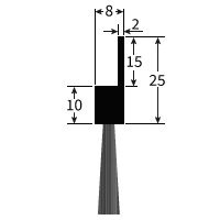 Rubber Strip Sections - 180° Carrier