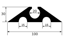 PP106 - Cable Protection Covers - Dimensional Drawing