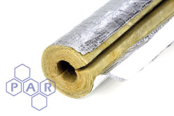 Rockwool Rocklap 1m Foil Backed Pipe Insulation Lagging-28mm-50mm-Wall 