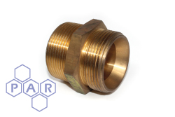 Brass Double Male Adaptor Parallel 60° Coned x Taper