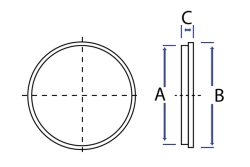 IDF Plain Blank - Dimensional Drawing