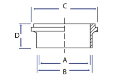 IDF Weld Liner - Dimensional Drawing