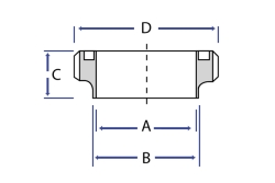 SMS Weld Male - Dimensional Drawing