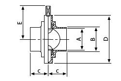 Weld End Butterfly Valve - Dimensional Drawing