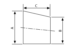 Eccentric Reducer Dimensional Drawing