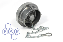 Storz Coupling Blank Cap and Chain (Aluminium)