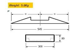 CHOKA - Rubber Wheel Chock - Dimensional Drawing