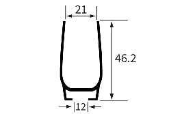 PEXTRSDS-PVCCLIP - Dimensional Drawing