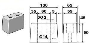 RB130 - Dimensional Drawing