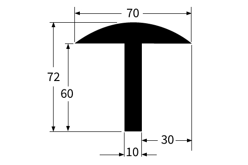 WB70X72EXT - Dimensional Drawing