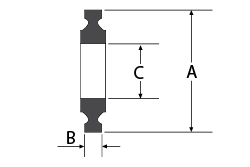 Idler Impact Rings - Type C - Dimensional Drawings