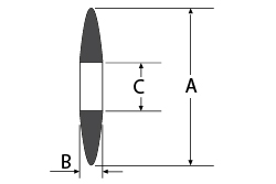 Idler Large Diameter Discs - Dimensional Drawings