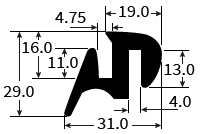 PEXT1665EP - Dimensional Drawing