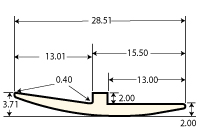 PEXT6878NATW - Dimensional Drawing