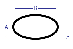 Topog-E® Elliptical Dimensional Drawing 