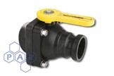 Port Ball Valve Male Camlock x Male Thread