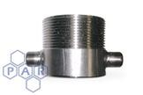 Lug Type Fixed Adaptor - Stainless Steel Male x Female BSPP