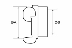 Barcelona Coupling x Female BSP (Dimensional Drawing)