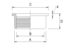 RJT Expanding Weld Liners - Dimensional Drawing