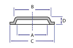 RJT Plain Blank - Dimensional Drawing