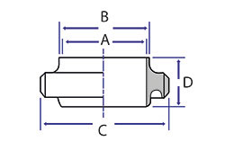 RJT Weld Males - Dimensional Drawings