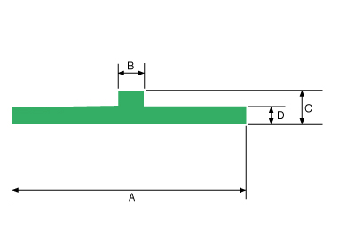 T-Profile Dimensional Drawing