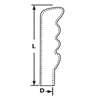 Style 1506 Grip - Dimensional Drawing