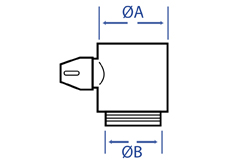 Female Fire Coupling x Male BSP (Dimensional Drawing)