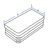 Rectangular Ribbed Insert - Dimensional Drawing