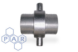 Aluminium Male x Male BSPP Lug Type Fixed Adaptor