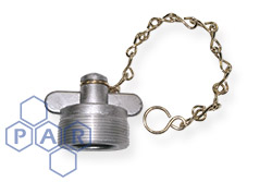 Aluminium Male BSPP Blank Plug & Chain