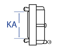 Storz Coupling Locking Blank Cap - Dimensional Drawing