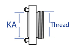 Storz Coupling x Male BSP - Dimensional Drawing